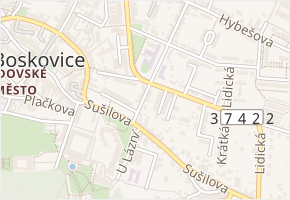 Šemberova v obci Boskovice - mapa ulice