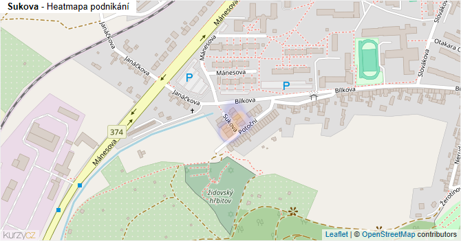 Sukova - mapa podnikání