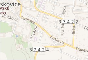Sušilova v obci Boskovice - mapa ulice