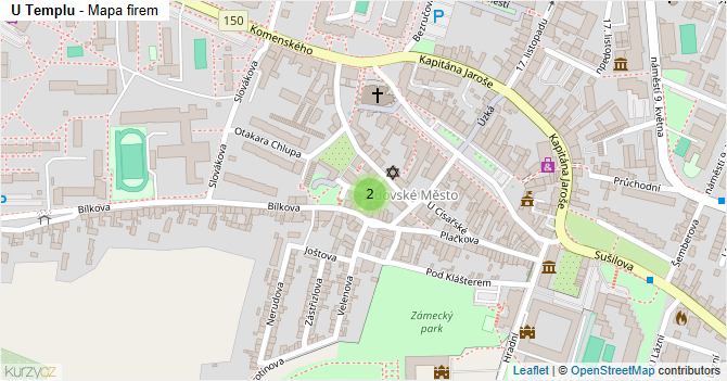 U Templu - mapa firem