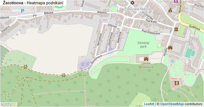 Žerotínova - mapa podnikání
