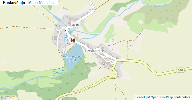 Boskovštejn - mapa části obce