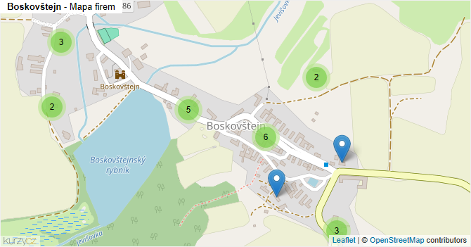 Boskovštejn - mapa firem