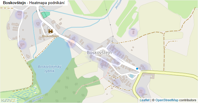 Boskovštejn - mapa podnikání
