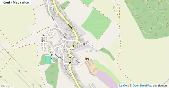 Kout - mapa ulice