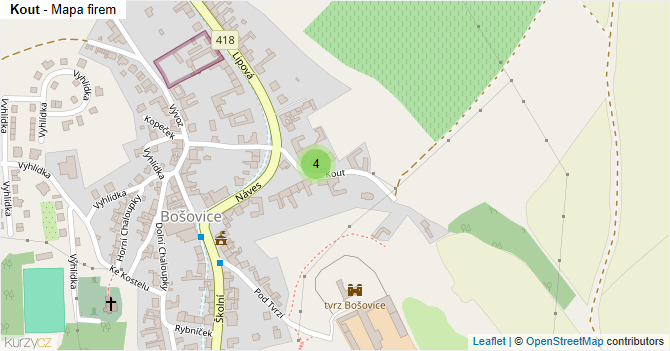 Kout - mapa firem
