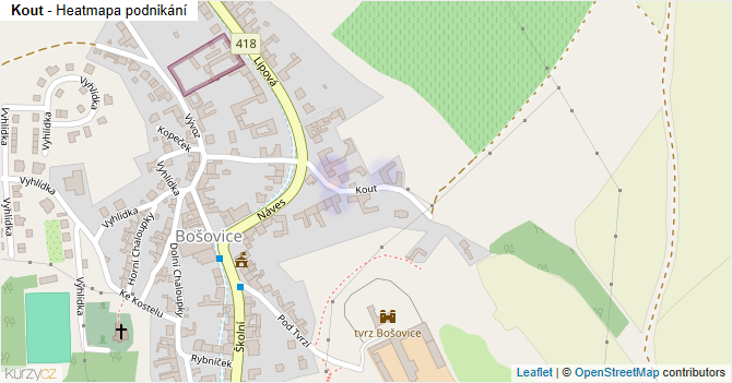 Kout - mapa podnikání