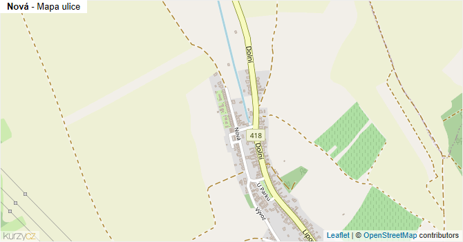 Nová - mapa ulice