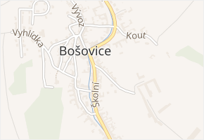 Pod Tvrzí v obci Bošovice - mapa ulice