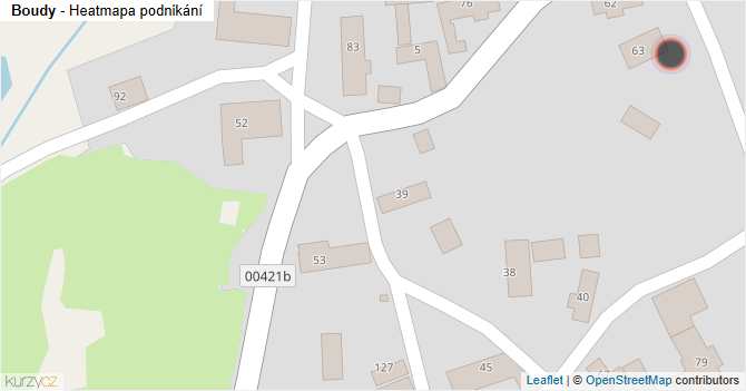 Boudy - mapa podnikání