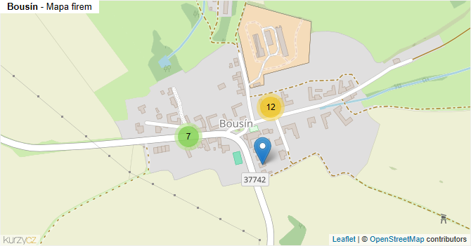 Bousín - mapa firem