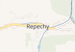 Repechy v obci Bousín - mapa části obce