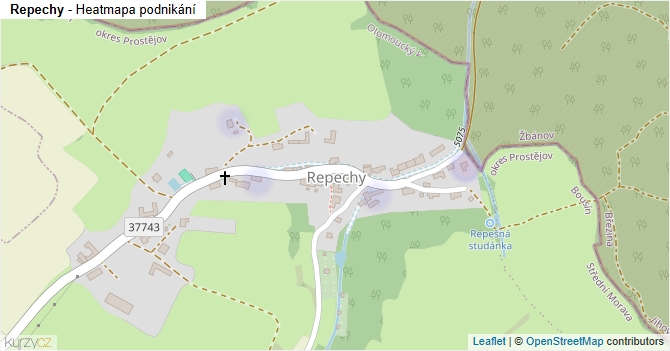 Repechy - mapa podnikání