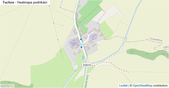 Tuchov - mapa podnikání