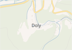 Doly v obci Bouzov - mapa části obce