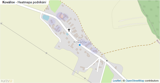 Kovářov - mapa podnikání