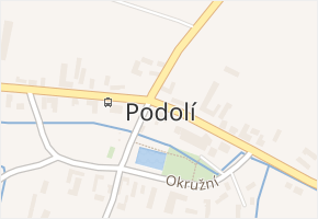 Podolí v obci Bouzov - mapa části obce