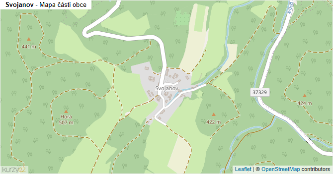 Svojanov - mapa části obce