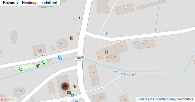 Božanov - mapa podnikání