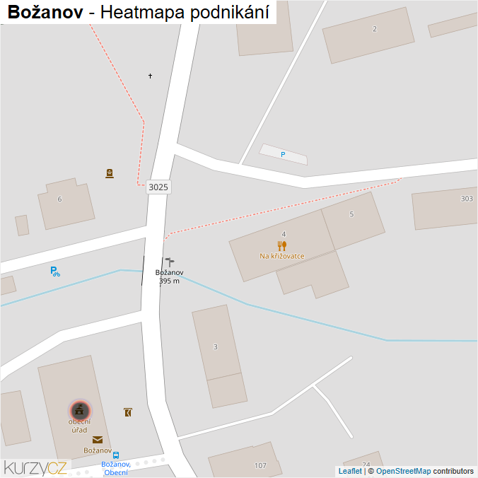 Mapa Božanov - Firmy v obci.
