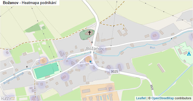 Božanov - mapa podnikání