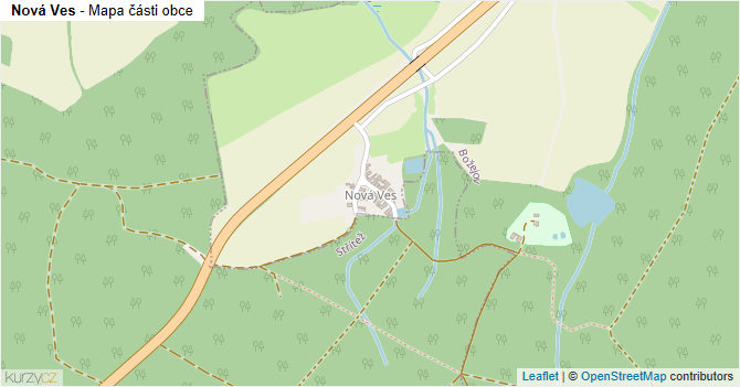 Nová Ves - mapa části obce