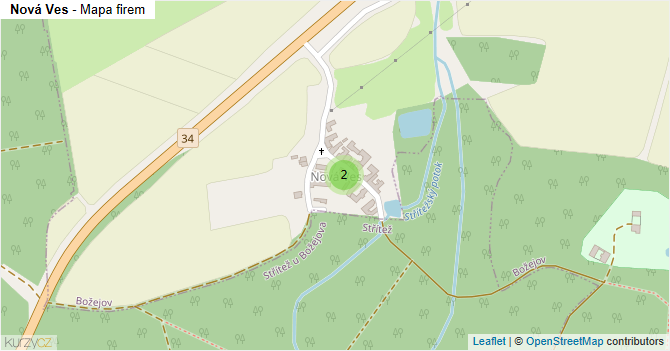 Nová Ves - mapa firem