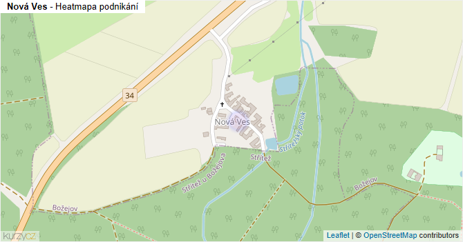 Nová Ves - mapa podnikání