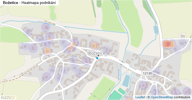 Božetice - mapa podnikání