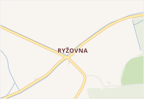 Ryžovna v obci Boží Dar - mapa části obce