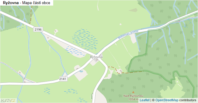 Ryžovna - mapa části obce