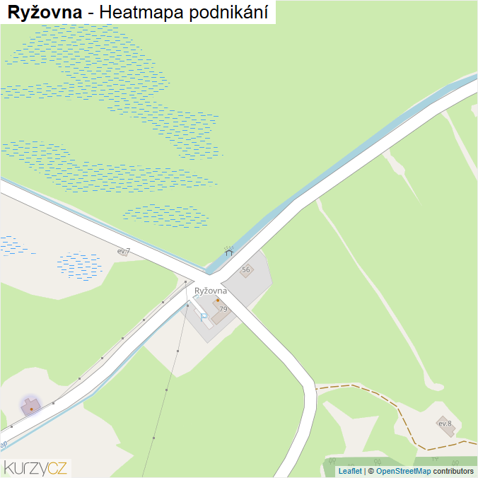 Mapa Ryžovna - Firmy v části obce.