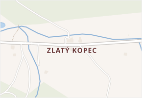 Zlatý Kopec v obci Boží Dar - mapa části obce