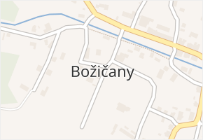Božičany v obci Božičany - mapa části obce
