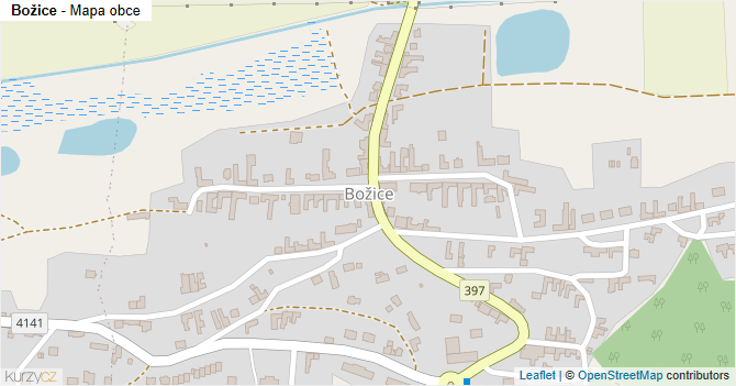 Božice - mapa obce