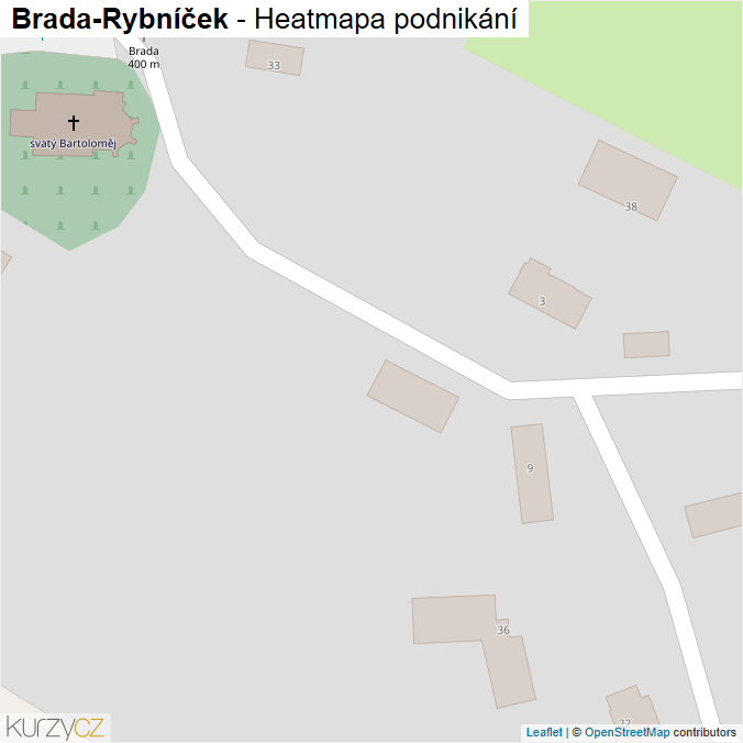 Mapa Brada-Rybníček - Firmy v obci.