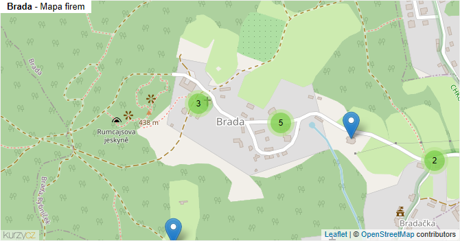 Brada - mapa firem