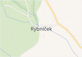 Rybníček v obci Brada-Rybníček - mapa části obce