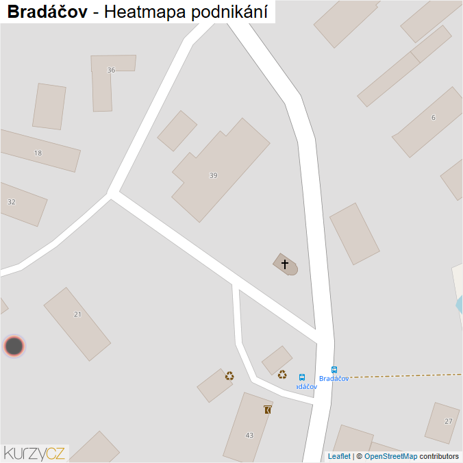 Mapa Bradáčov - Firmy v obci.