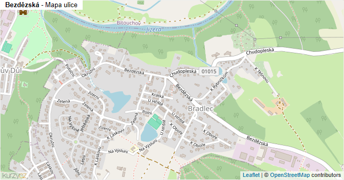 Bezdězská - mapa ulice