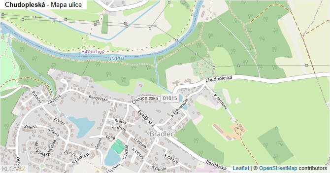 Chudopleská - mapa ulice