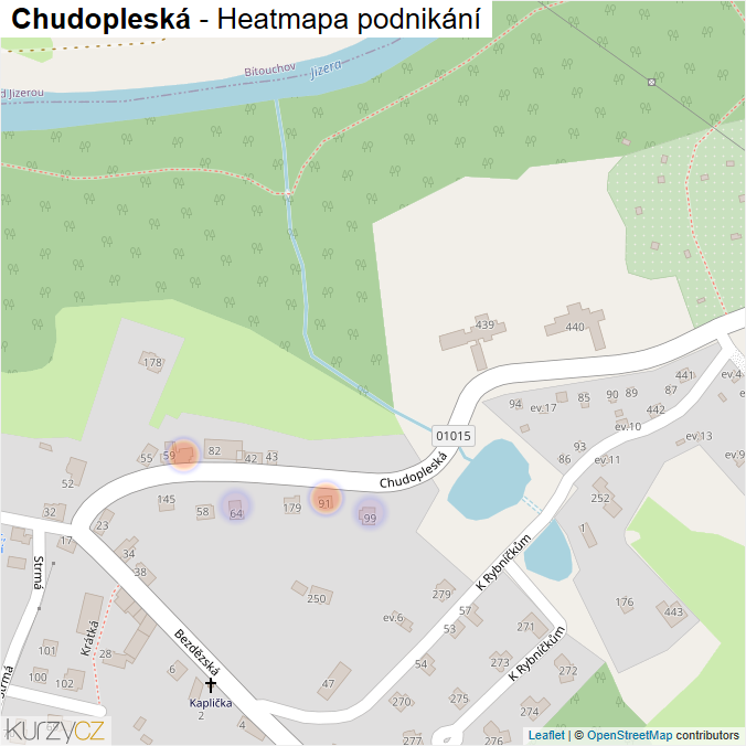 Mapa Chudopleská - Firmy v ulici.