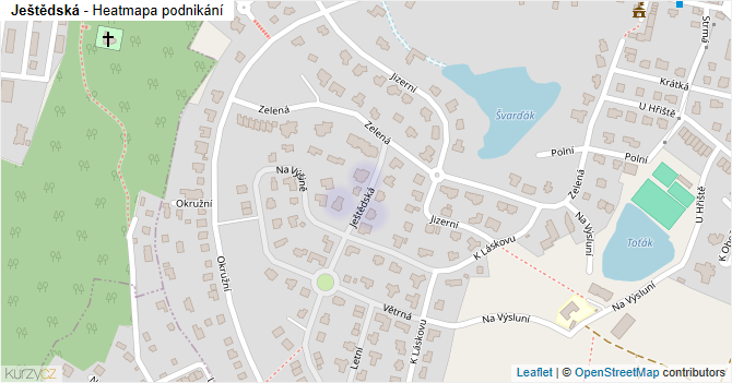 Ještědská - mapa podnikání