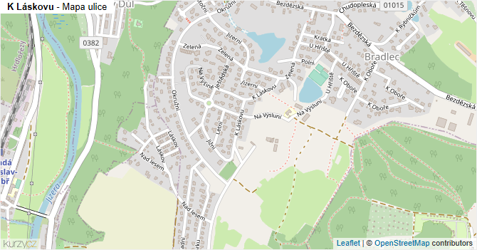 K Láskovu - mapa ulice