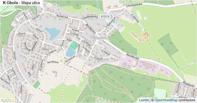 K Oboře - mapa ulice