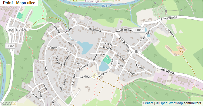 Polní - mapa ulice