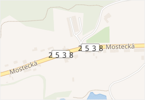 Mostecká v obci Braňany - mapa ulice