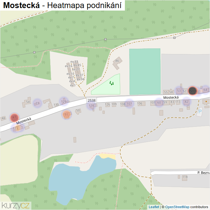 Mapa Mostecká - Firmy v ulici.