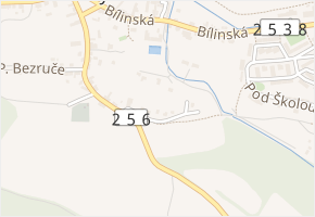 Nad Roklí v obci Braňany - mapa ulice