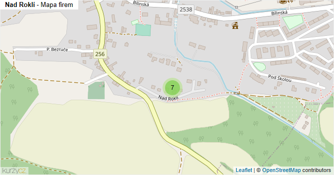 Nad Roklí - mapa firem